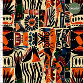 Digitally Printed Fabric with Geometric Patterns Adorned with Ethnic Motifs